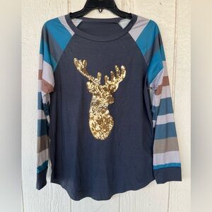 Holidays Reindeer Long Sleeve Tee M/L